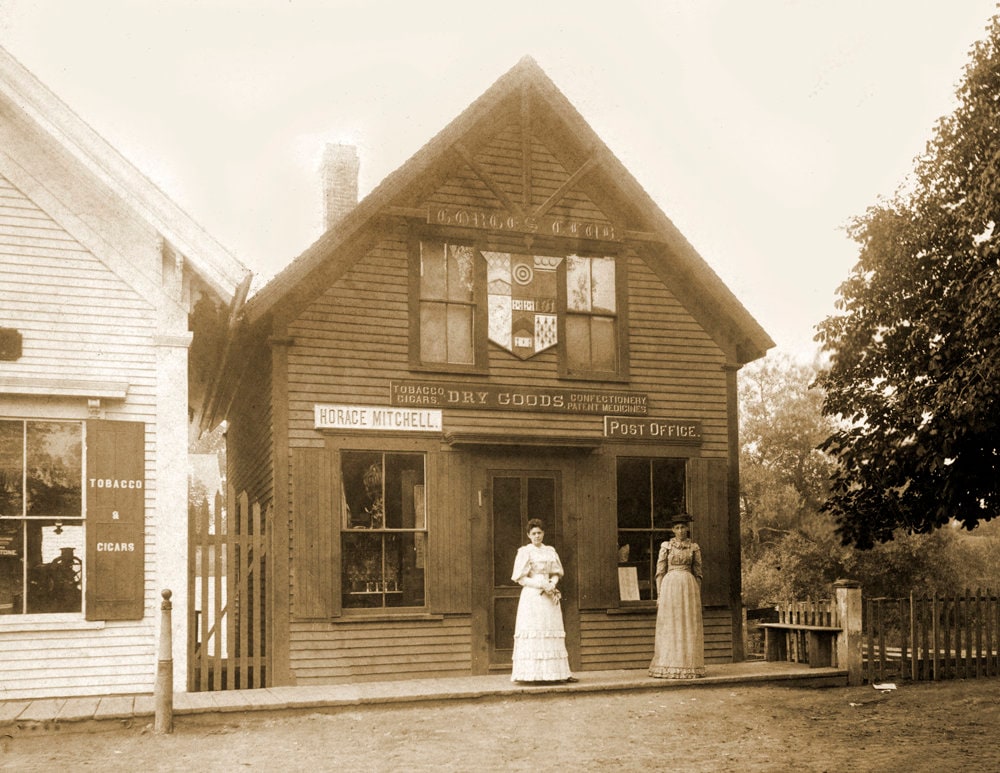 1901 Post Office, Kittery Point, Maine Vintage Photograph 8.5 X 11 Art