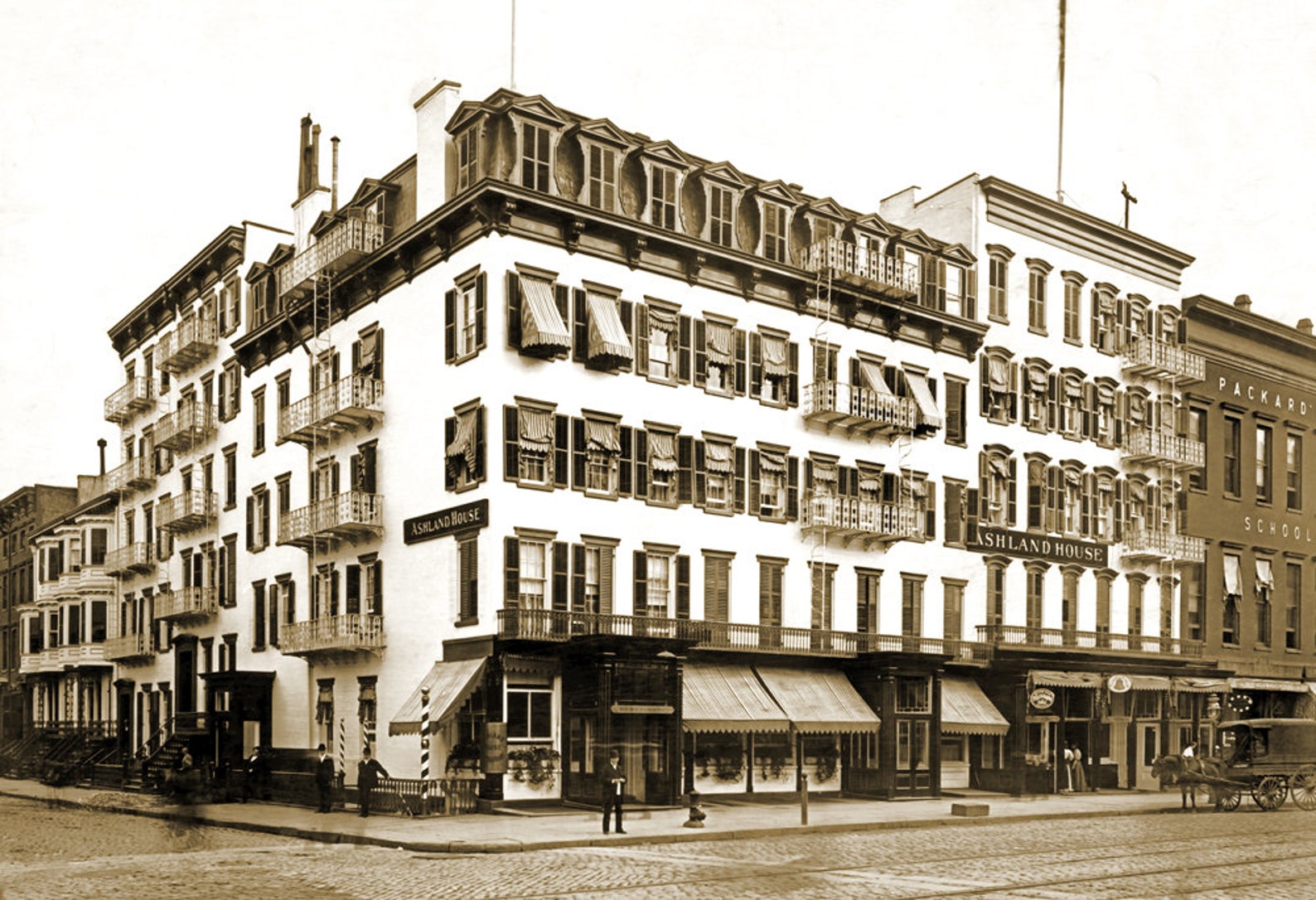 1895 Ashland House Hotel New York City Old Photo 13 X Etsy