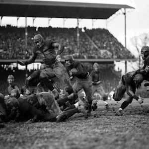 1923 Marine vs Army Football Game Photograph 8.5&quot; x 11&quot; Art Print - - Historic Scene --