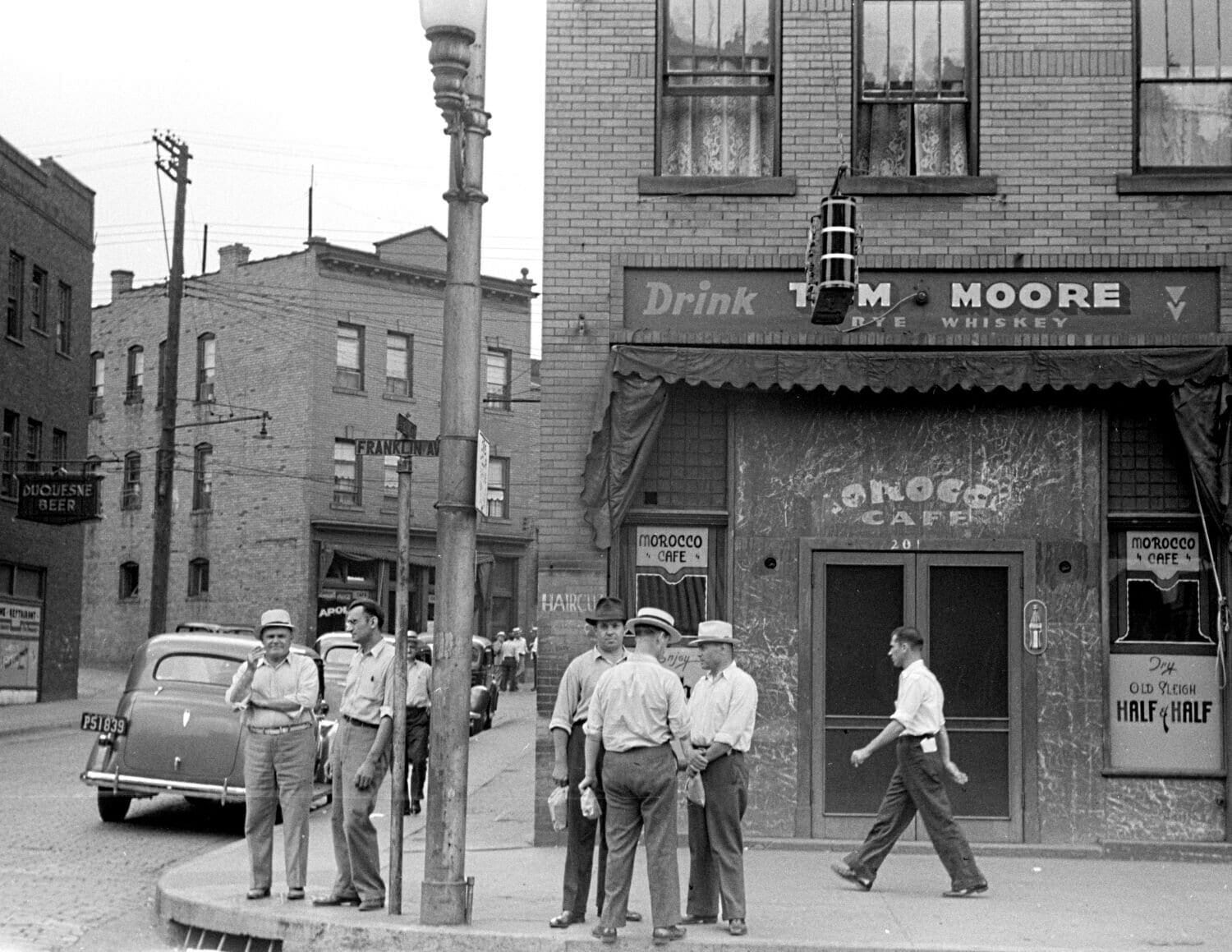 1938 Street Corner Aliquippa PA Vintage Photograph 8.5 Etsy