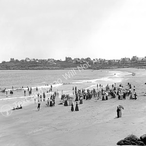 1900 York Beach, Maine Vintage Old Photograph Art Print Reprint - - Historic Scene --