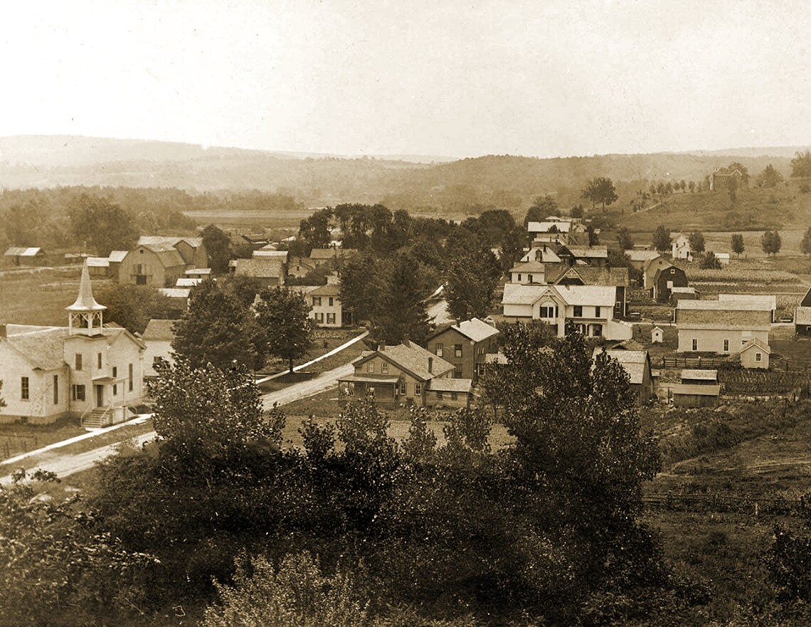 1885 Aerial View of Houghton New York Old Photo 8.5 x Etsy