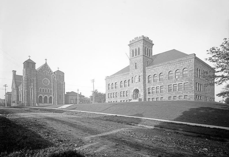 19001910 Baraga School Marquette MI Old Photo 13 X Etsy