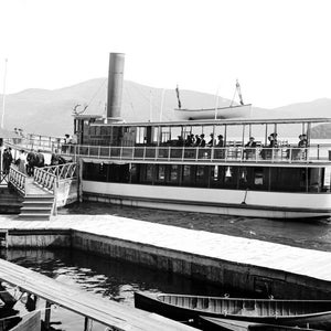 Lake George NY Photograph: Sagamore Hotel Dock Vintage Art Print