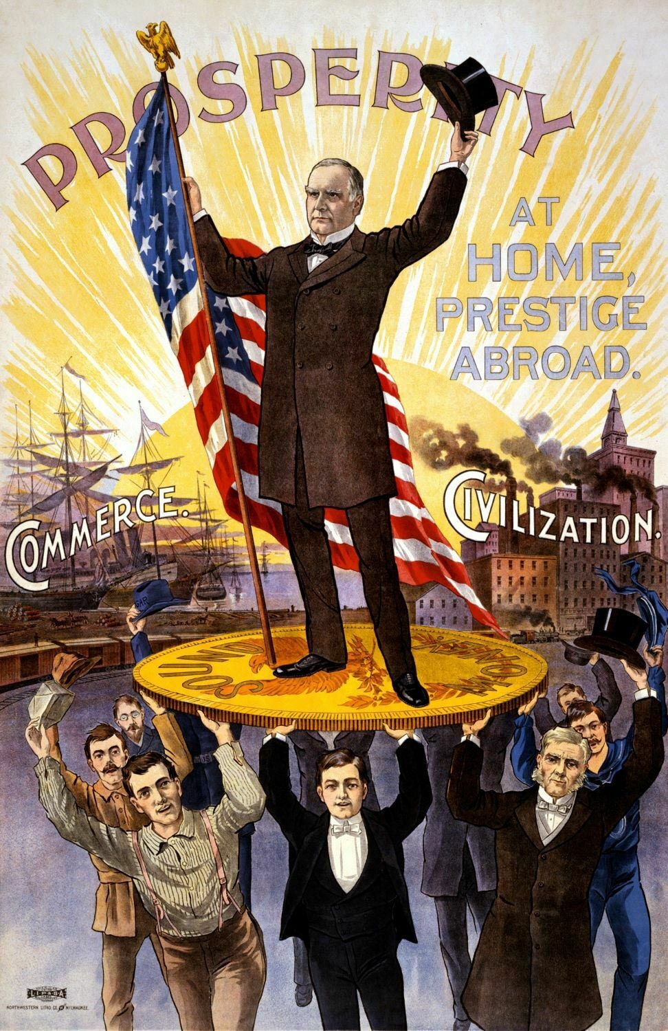 1890's William Mckinley Campaign Vintage Print/ Poster - 11" X 17 ...
