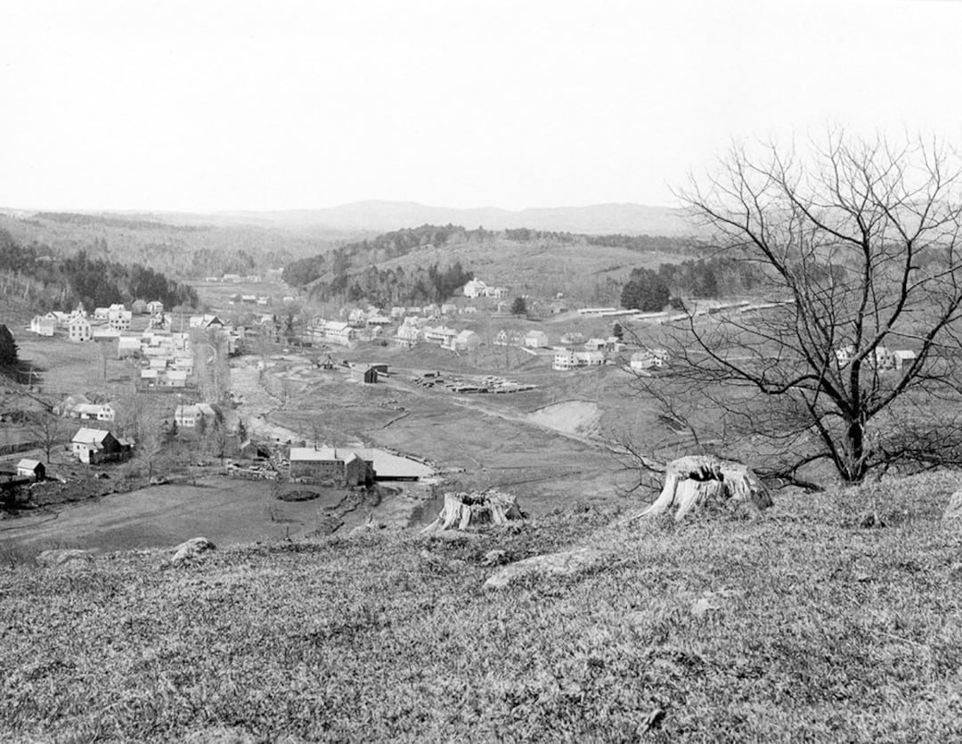 1896 Aerial View of New Boston, NH Vintage Photograph 8.5 X 11 Reprint