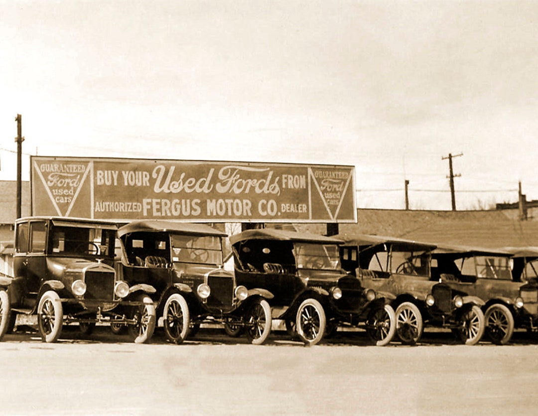1927 Fergus Motors Used Car Lot Lewistown MT Vintage Photo Etsy