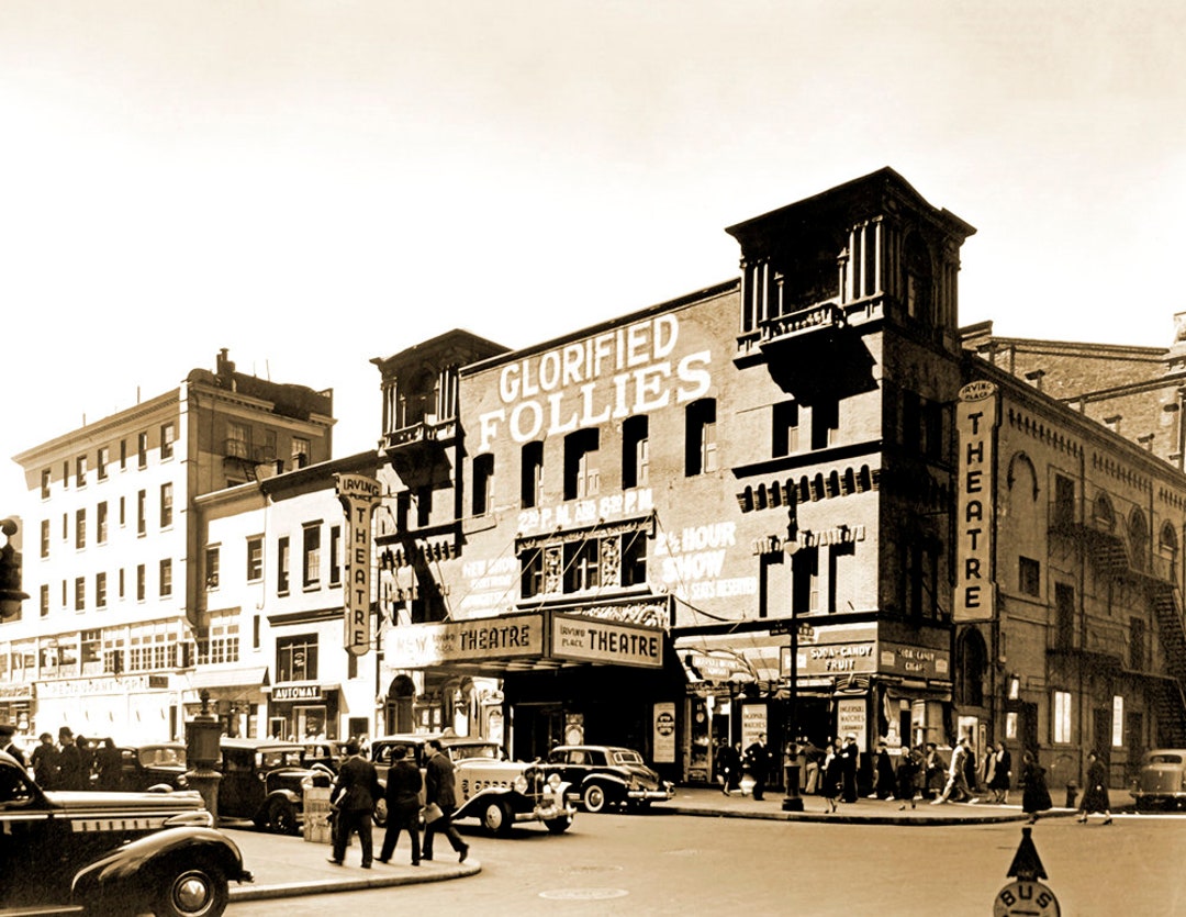 1938 Irving Place Theater New York City Vintage Photograph 8.5 X 11