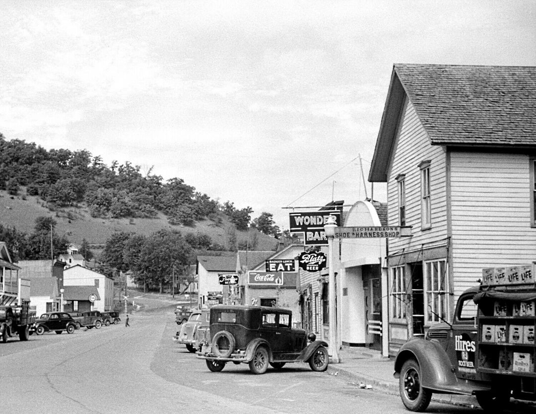 1939 Small Town in Wisconsin Vintage Photograph 8.5 X Etsy