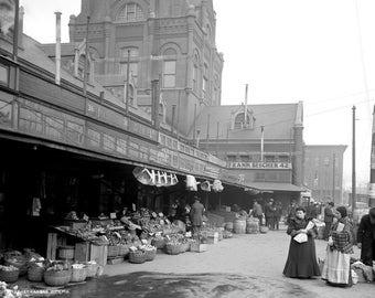 1906 City Market, Kansas City, MO Vintage Photograph Art Print - - Historic Scene --