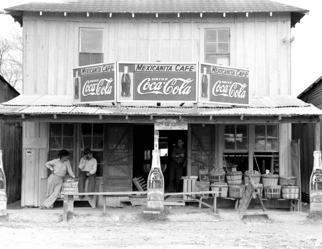 1939 Cafe/ Grocery Store, Robstown, Texas Vintage Photograph 8.5 X 11 ...