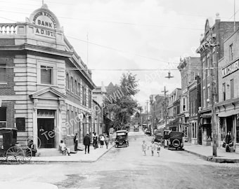 1910-1925 King Street, Leesburg, Virginia Vintage Old Photograph Art Print Reprint - - Historic Scene --
