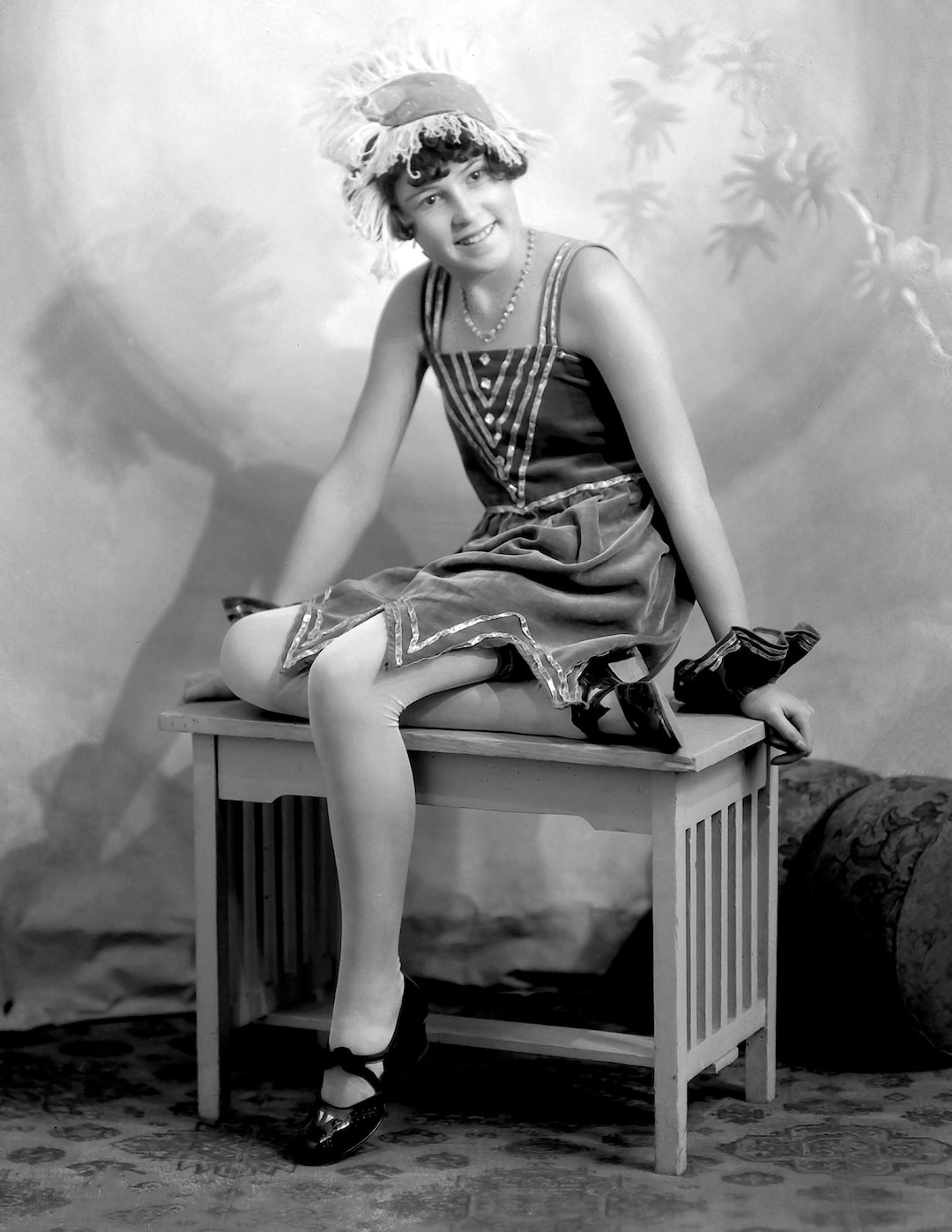1920's Young Flapper Girl Ms. Woods Vintage Photograph Etsy