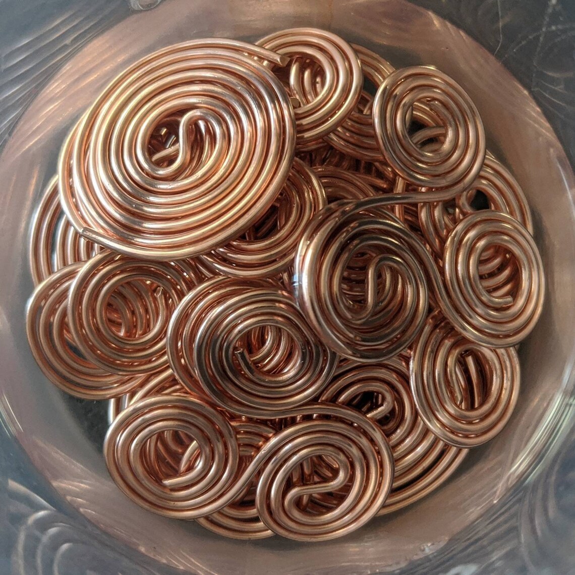 Copper coil triskelion sacred cubit length Etsy