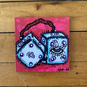 Rear View || Original Mini Wood Painting