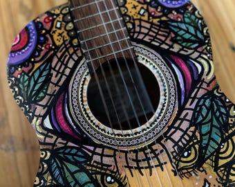 Custom-painted Acoustic Guitar - Etsy