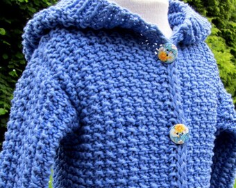 IMP-vest jacket in 100% cotton t 3 months-hand knit child mixed baby girl boy-birth gift-vegan