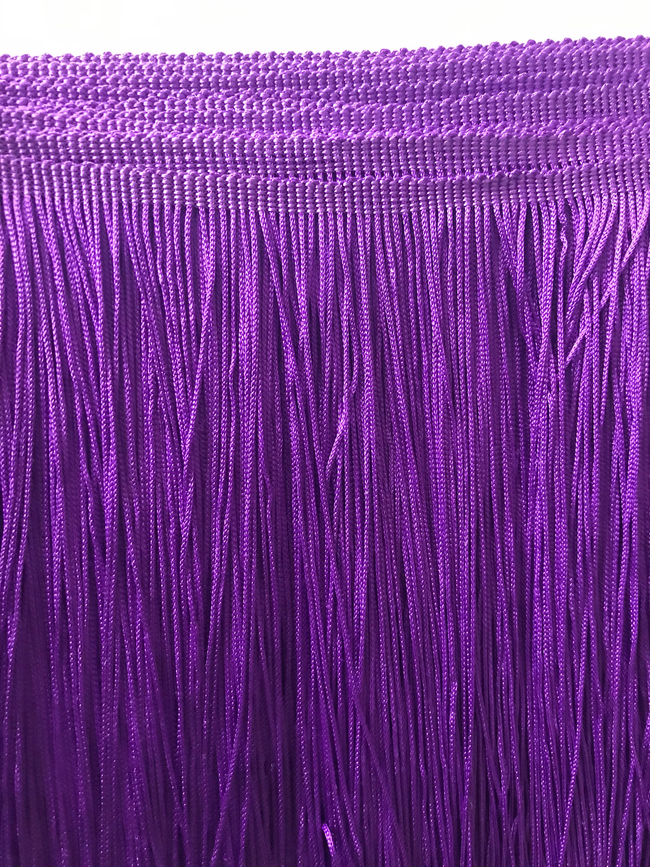 10ins/25.5cm Purple Fringe Trim. Purple Tassel Fringe Trim. Etsy UK