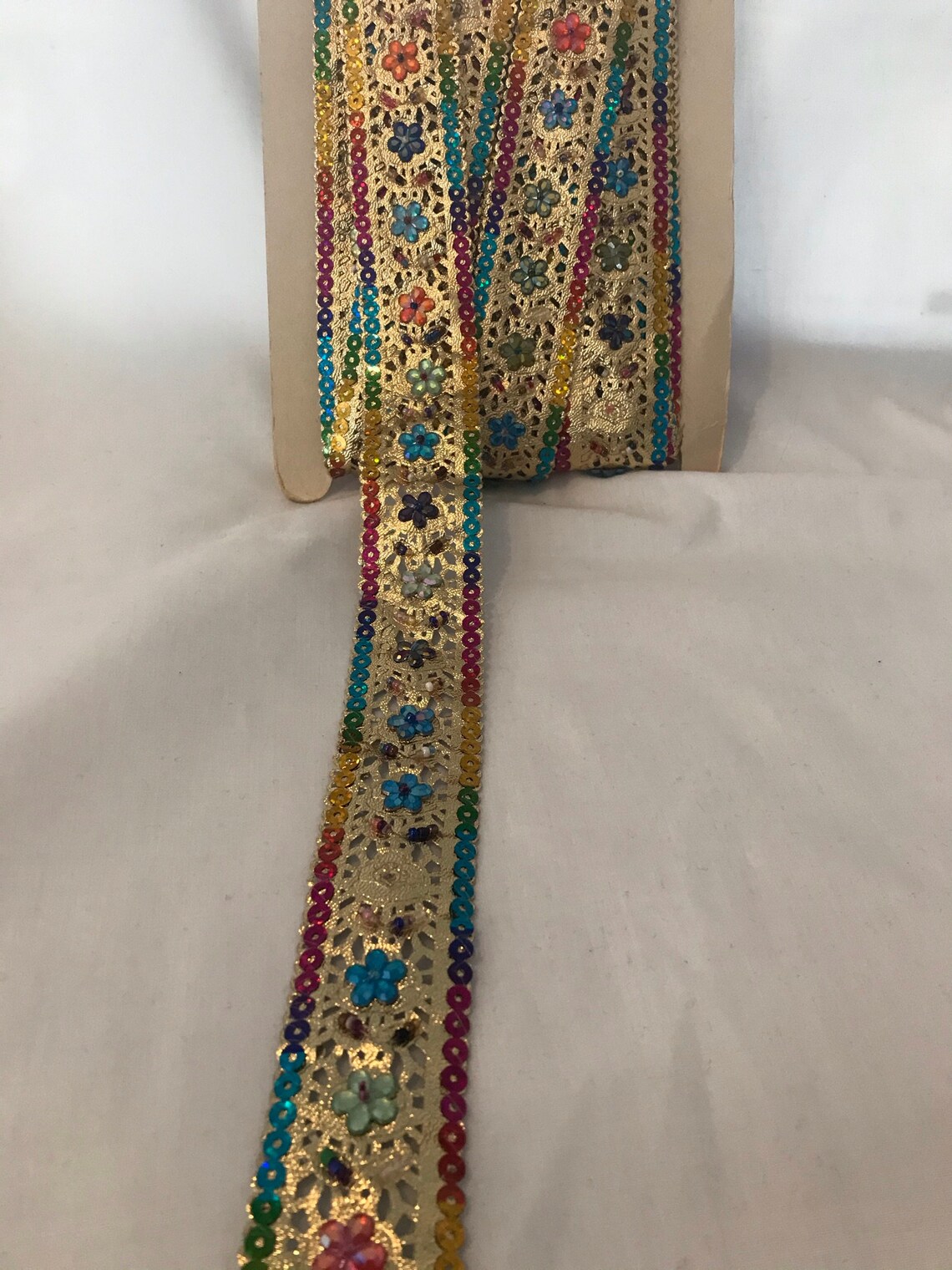 Multil Coloured Applique Trim Sold by Yard 1 1/4 31/2cm Wide Etsy