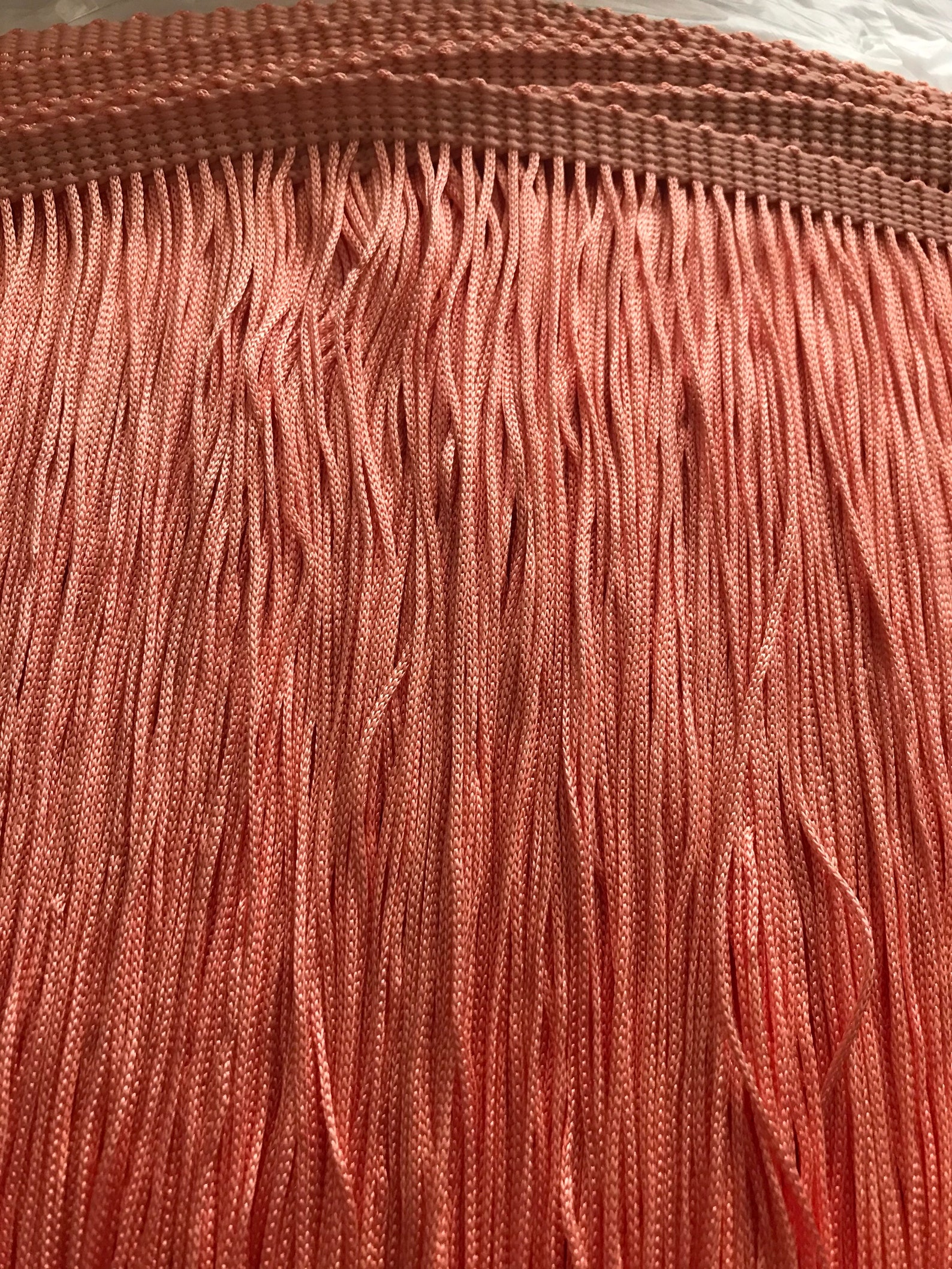 9ins /23cm peach fringe trim. Peach trim. Tassel trim sold by Etsy