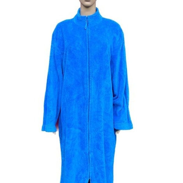 Vintage adonna Cookie Monster Dressing Gown/ Lounge Dress Full Zip Robe Large