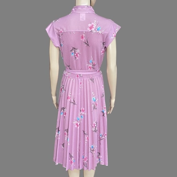 Vintage 1960’s Union Made Pleated Floral Dress wi… - image 5