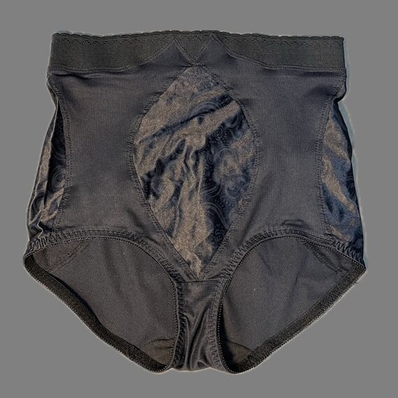 Vintage Black Cupid Panty Girdle Medium pinup shaperwear 