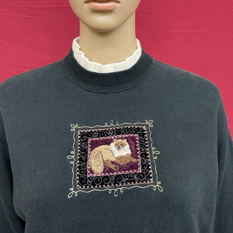 Vintage Top Stitch Morning Sun Maine Coon Layered Sweatshirt Etsy