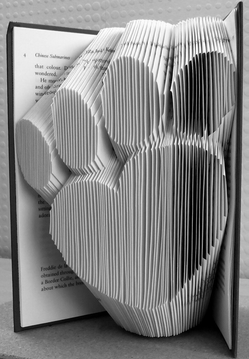 book folding pattern with free tutorial paw print heart etsy
