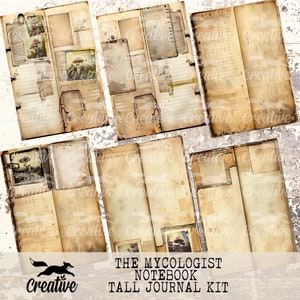 CAHIER DU MYCOLOGUE, grand kit de journal maigre, journal/scrapbook imprimable et éphémères, champignon/champignon vénéneux DIGI23 40