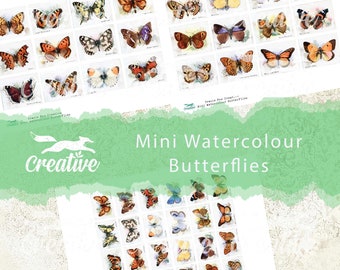 Mini Watercolour Butterflies, Digital Kit, DIGI21 58