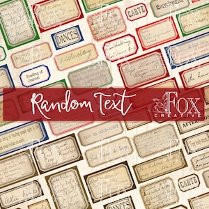 Random Text Labels Digital Kit DIGI20 13 - Etsy