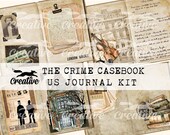 US - The CRIME CASEBOOK: Sherlock Holmes Themed A4 Digital Journal Kit, Printable Scrapbook Papers DIGI23 06