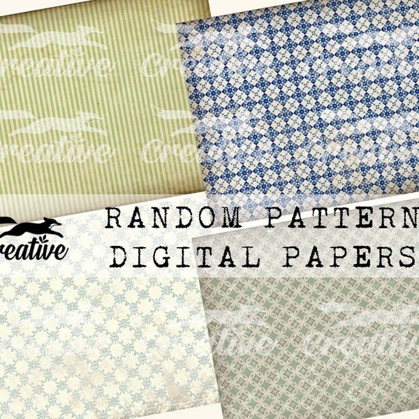 Papiers à motifs aléatoires grungy, documents de fond numériques, DIGI22 04