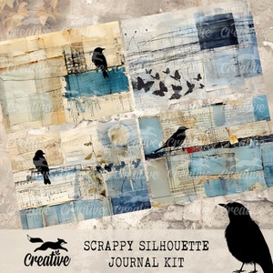 SCRAPPY SILHOUETTE Digital Journal/Scrapbooking Kit, Printable Papers DIGI24 02