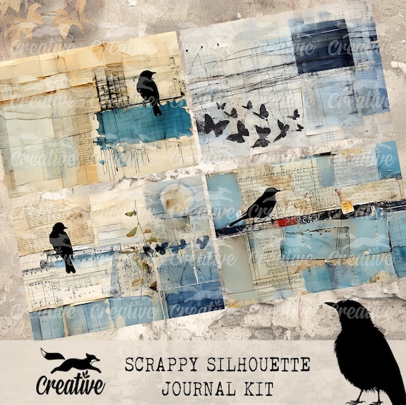 SCRAPPY SILHOUETTE Digital Journal/scrapbooking Kit, Printable Papers DIGI24 02