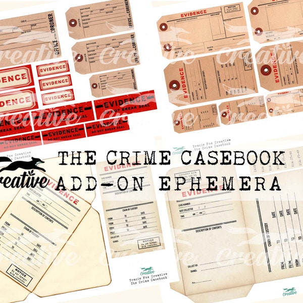 The Crime Casebook: Add-On Crime Themed Ephemera, DIGI23 05 A4 Papier