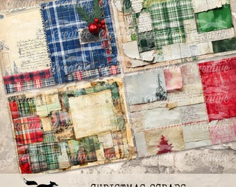 Simple Christmas Scraps, Papeles para diario digital/scrapbooking, Festive Digital DIGI24 45