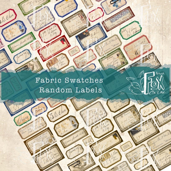 Fabric Swatches Digital Random Labels DIGI21 12