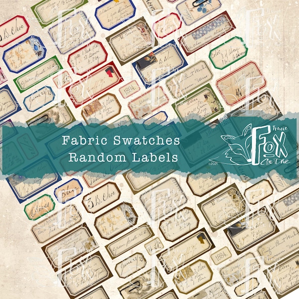 Fabric Swatches Digital Random Labels DIGI21 12