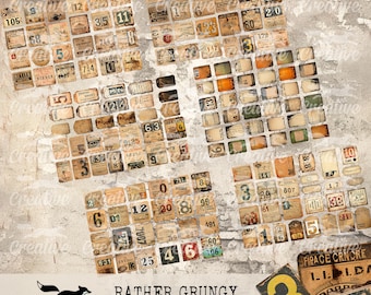Rather Grungy RANDOM LABELS, Digital Labels for Journal Making and Scrapbooking, DIGI24 06