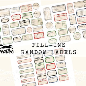 Fill-In Random Labels, Digital Labels, DIGI22 35