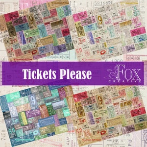 Tickets bitte: Vintage Ticket Ephemera und Tear Pages.  DIGI20 23