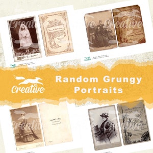 Portraits grungy aléatoires, kit de portrait numérique, DIGI21 59