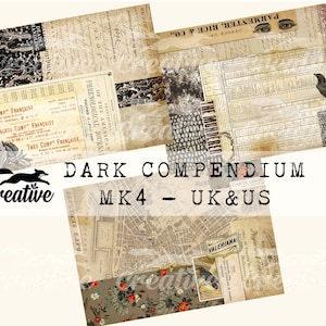 COMPENDIUM MK 4、ダークコンペンディウム、ジャーナル/スクラップブッキング、コラージュデジタルキット DIGI22 37