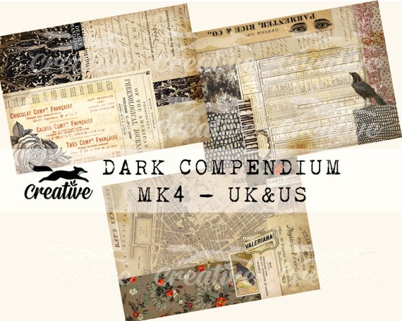 COMPENDIUM MK 4, Dark Compendium, Journal/Scrapbooking, Collage Digital Kit DIGI22 37