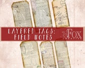 LAYERED TAGS - Field Notes Digital Journal Kit, Layered Tags, Scrapbook Printable DIGI20 54
