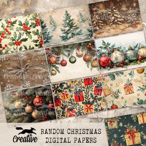 Papiers de Noël aléatoires SIMPLE, journal numérique/papiers de scrapbooking, DIGI24 45