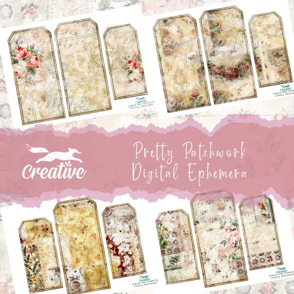 Pretty Patchwork Ephemera, Digital Kit, DIGI21 63