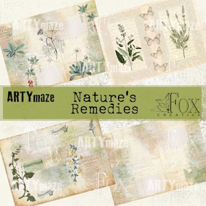 Natures Remedies, Digital Junk Journal Kit  COLAB20 01